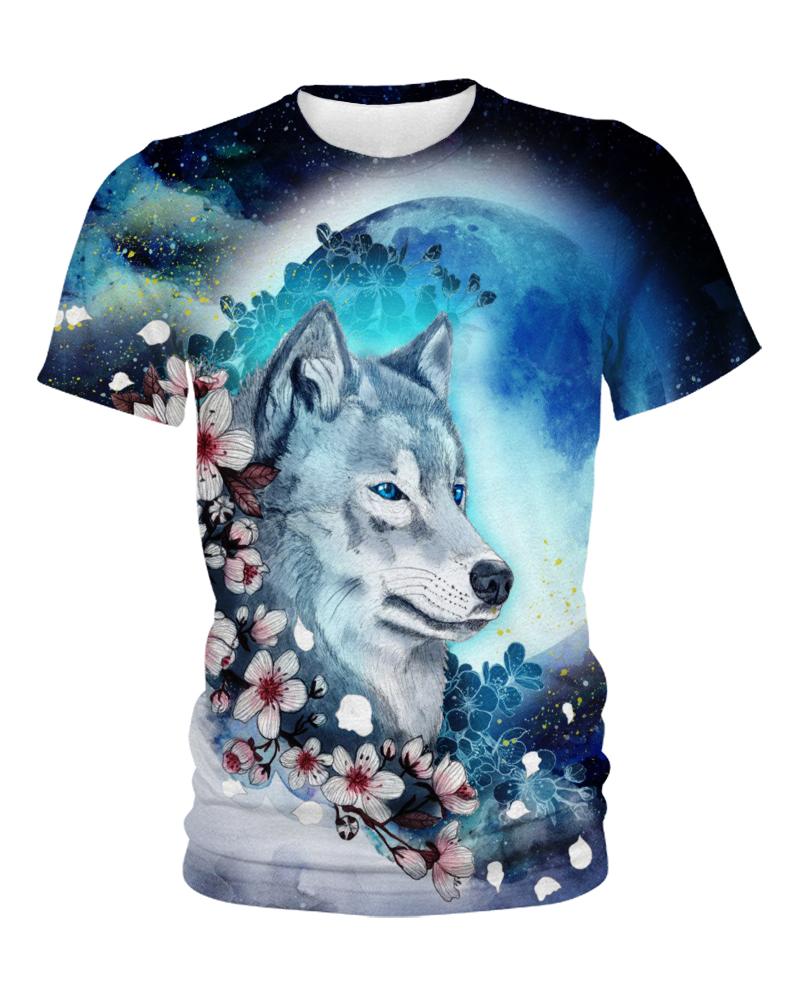 Native American Blue Eyes Wolf