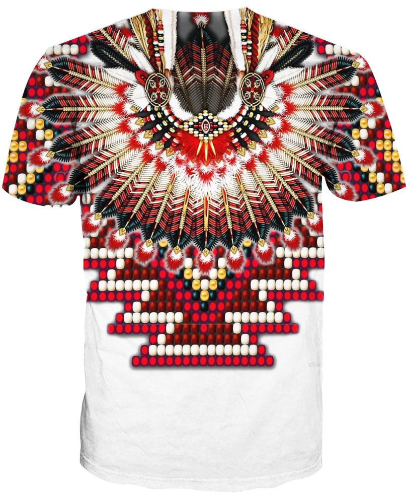 Native American White Red Pattern