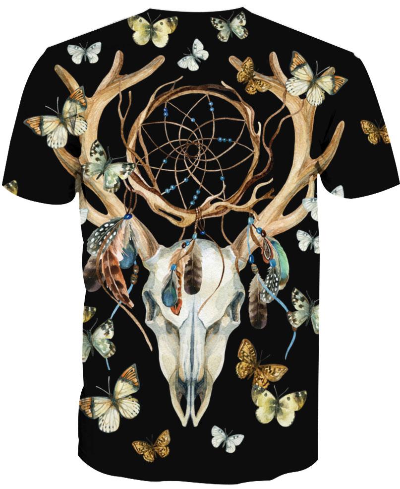 Native American Deer Skull Butterfly