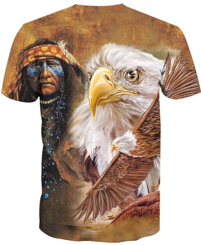 Native American Brown Indian Chief & Eagle
