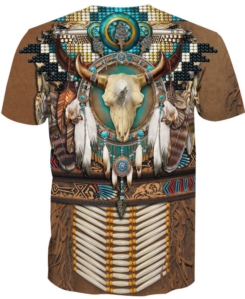 Native American Blue Skull Pattern