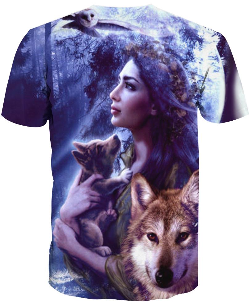 Native American Purple Girl Wolf
