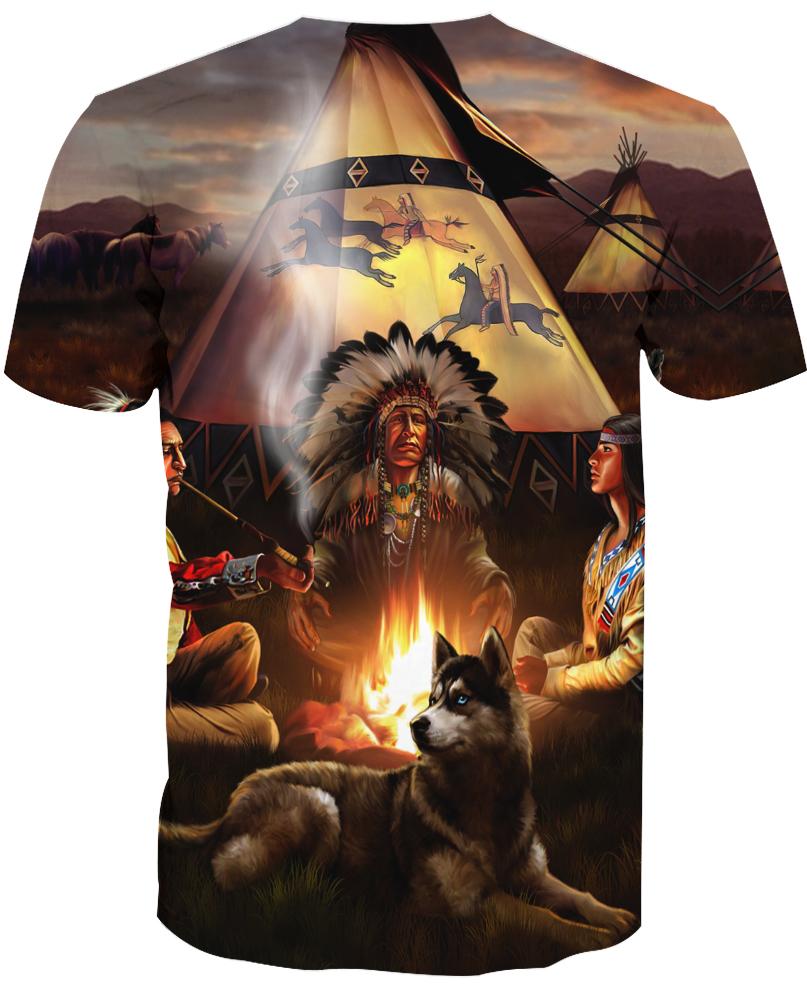 Native American Chief Wolf Fire