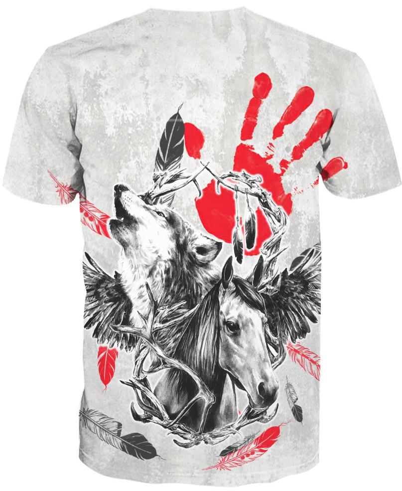 Native American Blood Hand & Animals