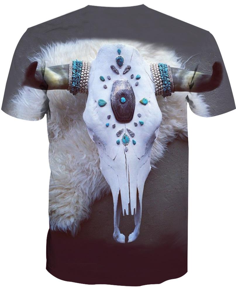 Native American Skull Blue Stone