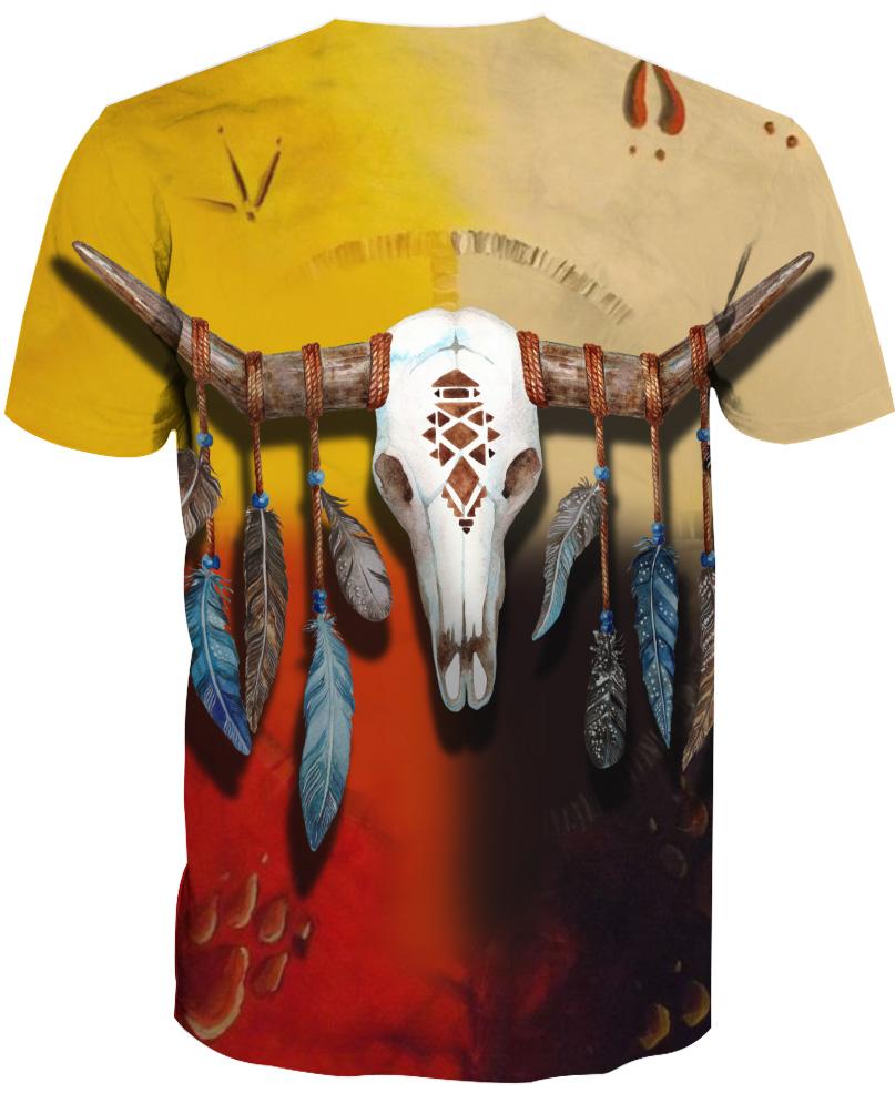 Native American Skull Colourful