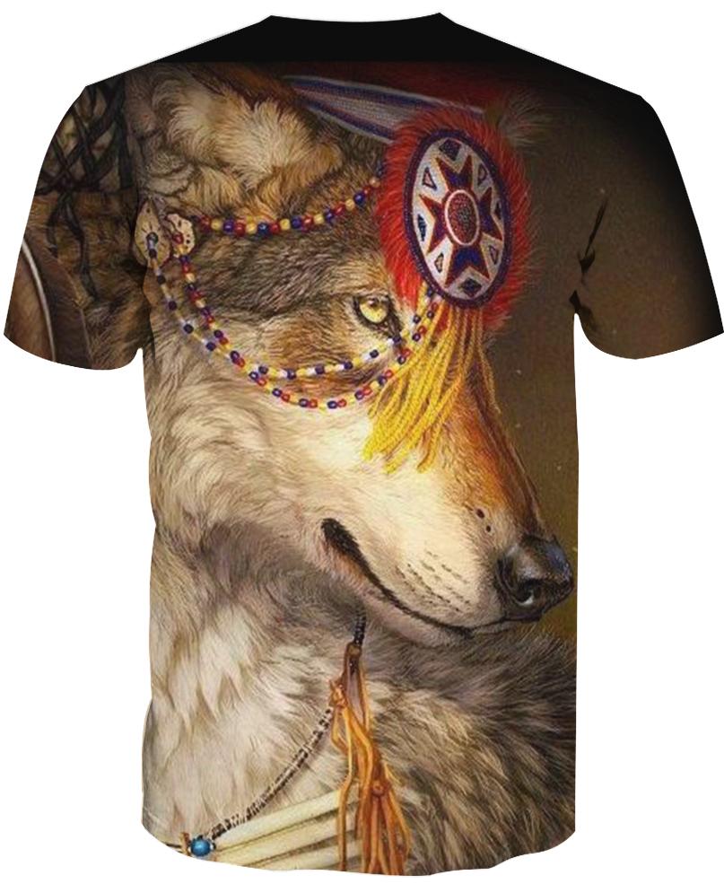 Native American Brown Wolf Head