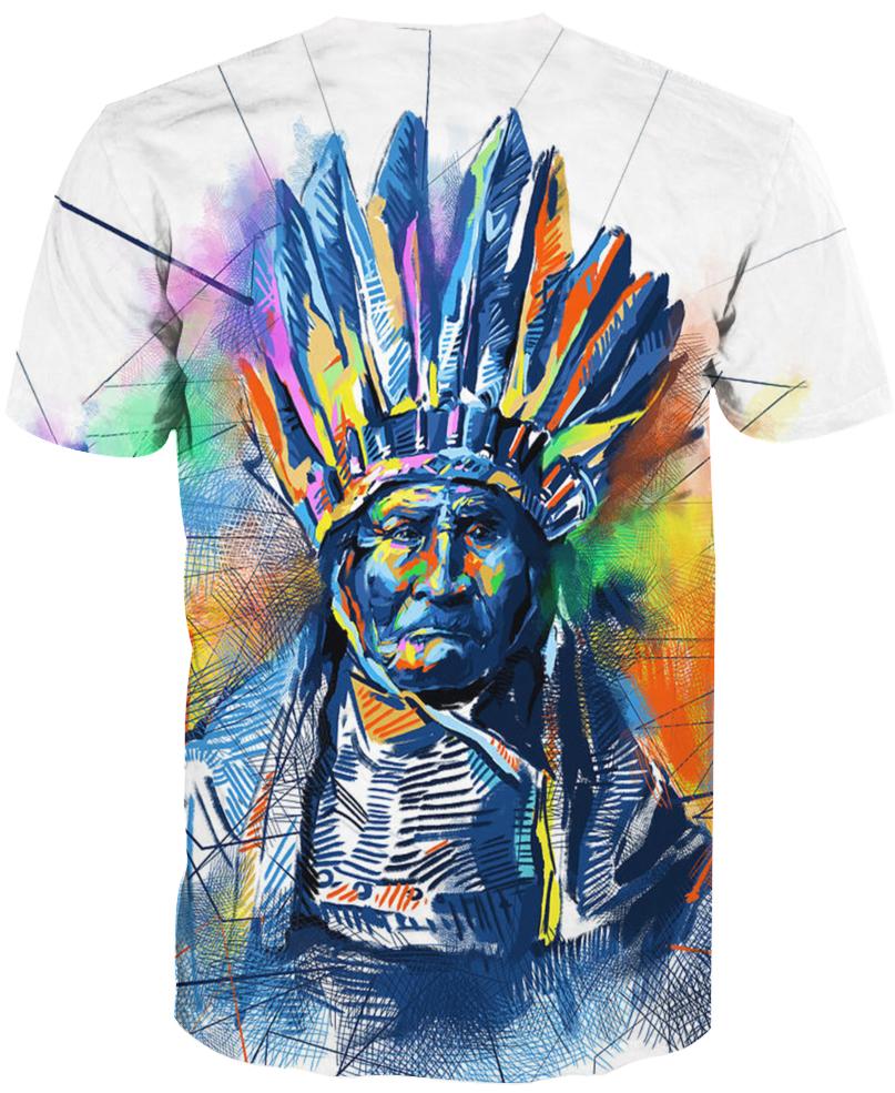 Native American Indian Chief Colourful Painting