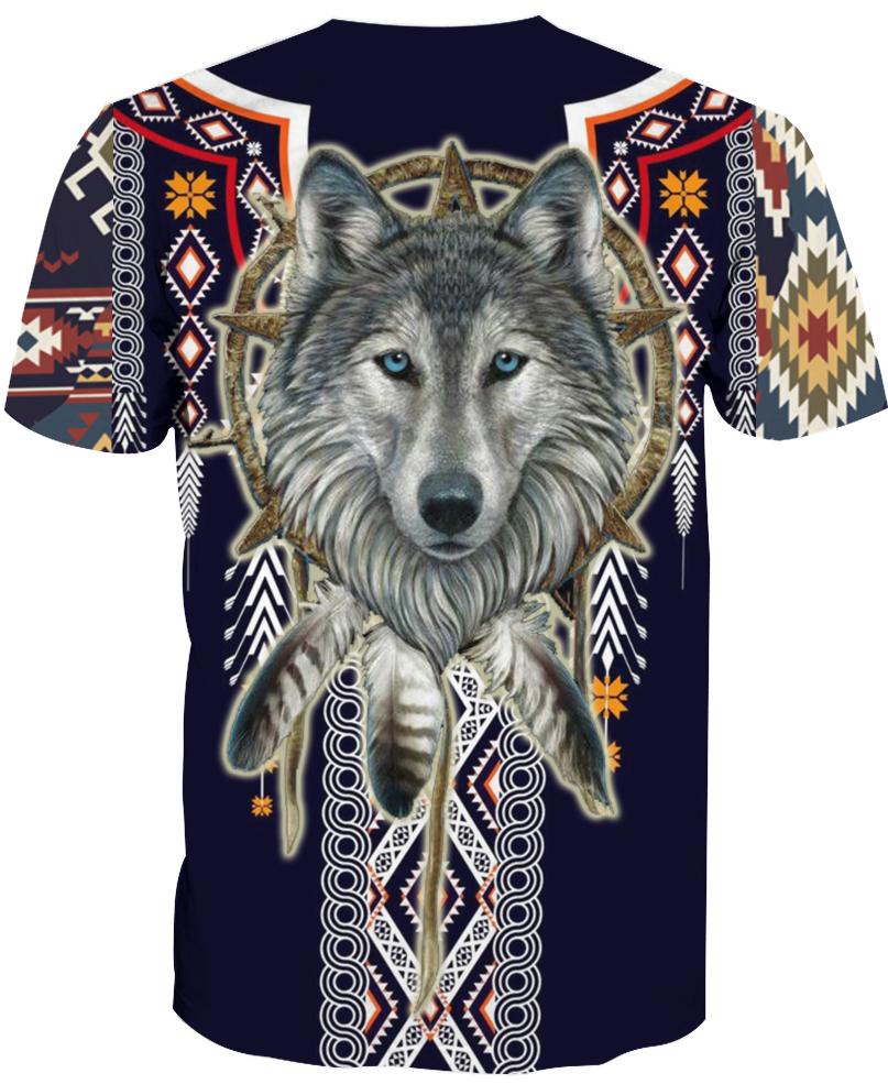Native American Circle Wolf Head