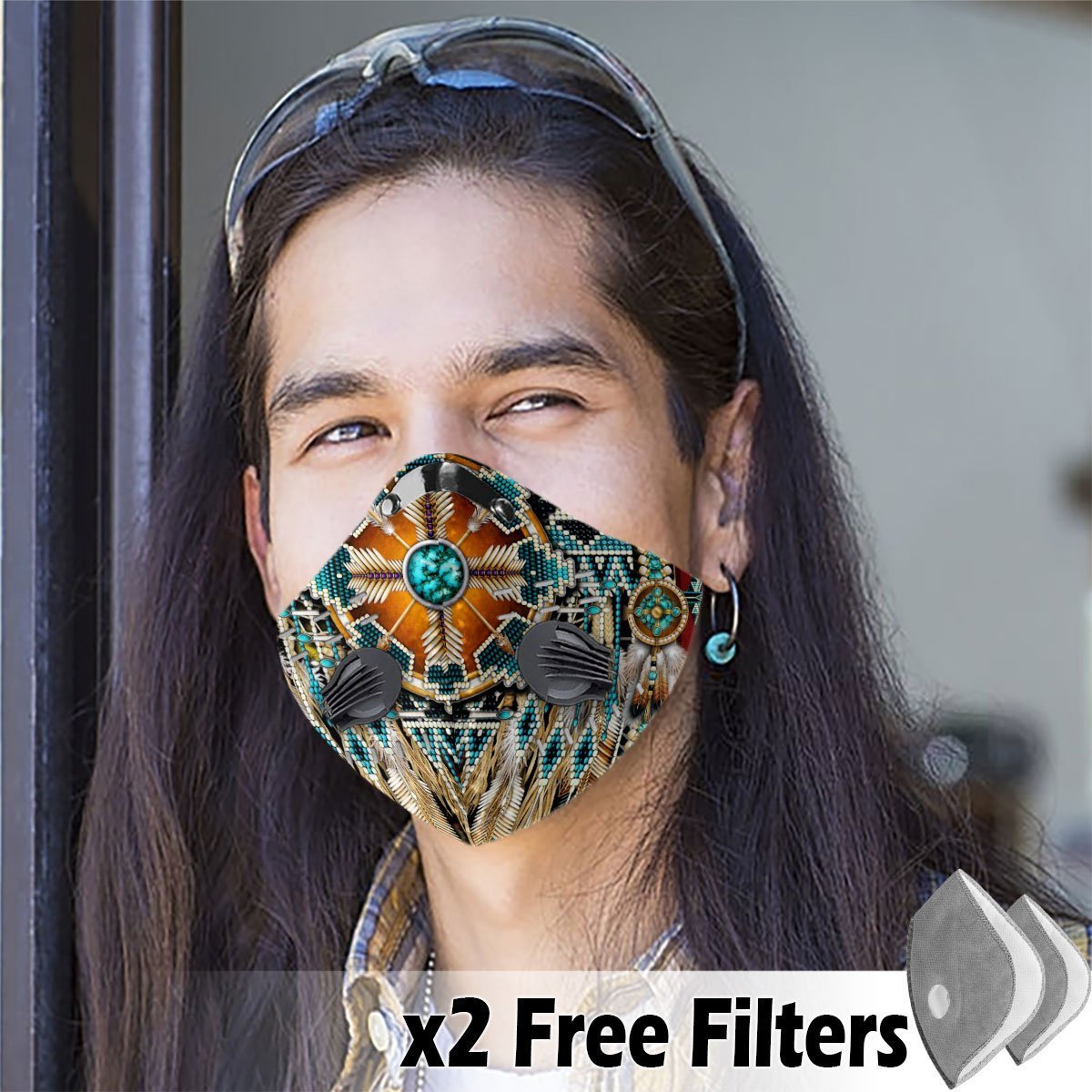 Native American Velcro Mask 60