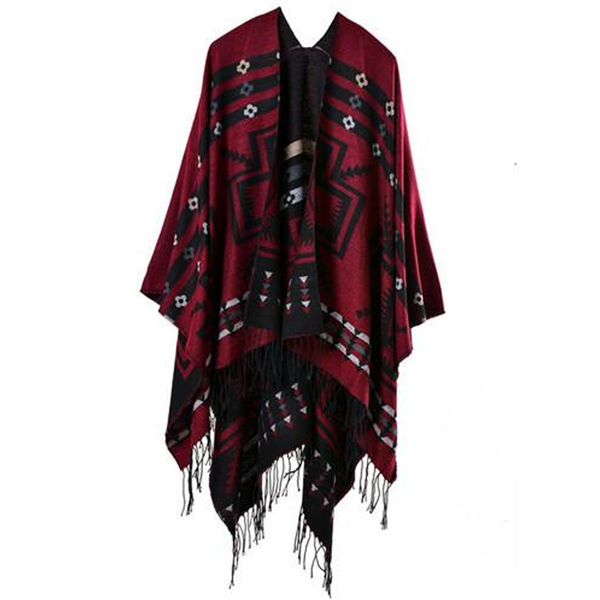 Native American Tribal Patterns Pancho Shawl