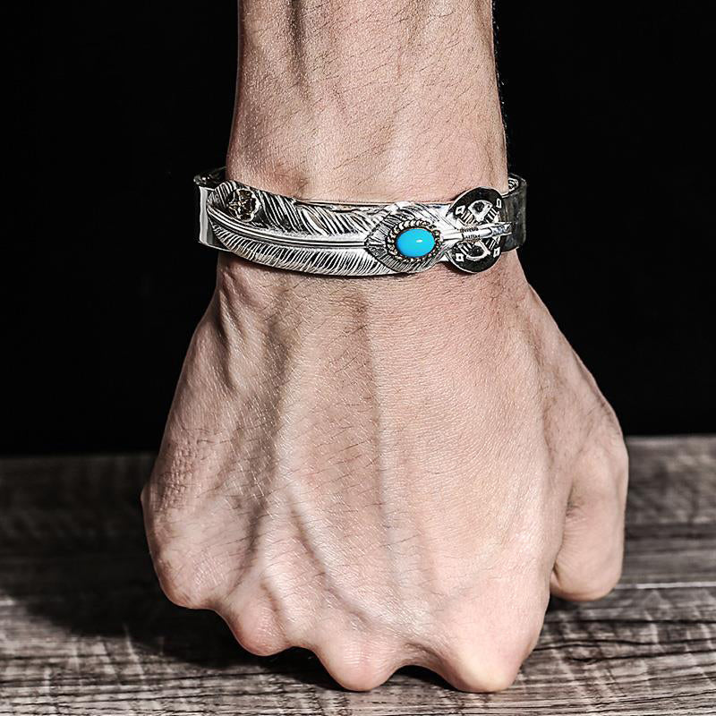 Feathered Turquoise Bracelet