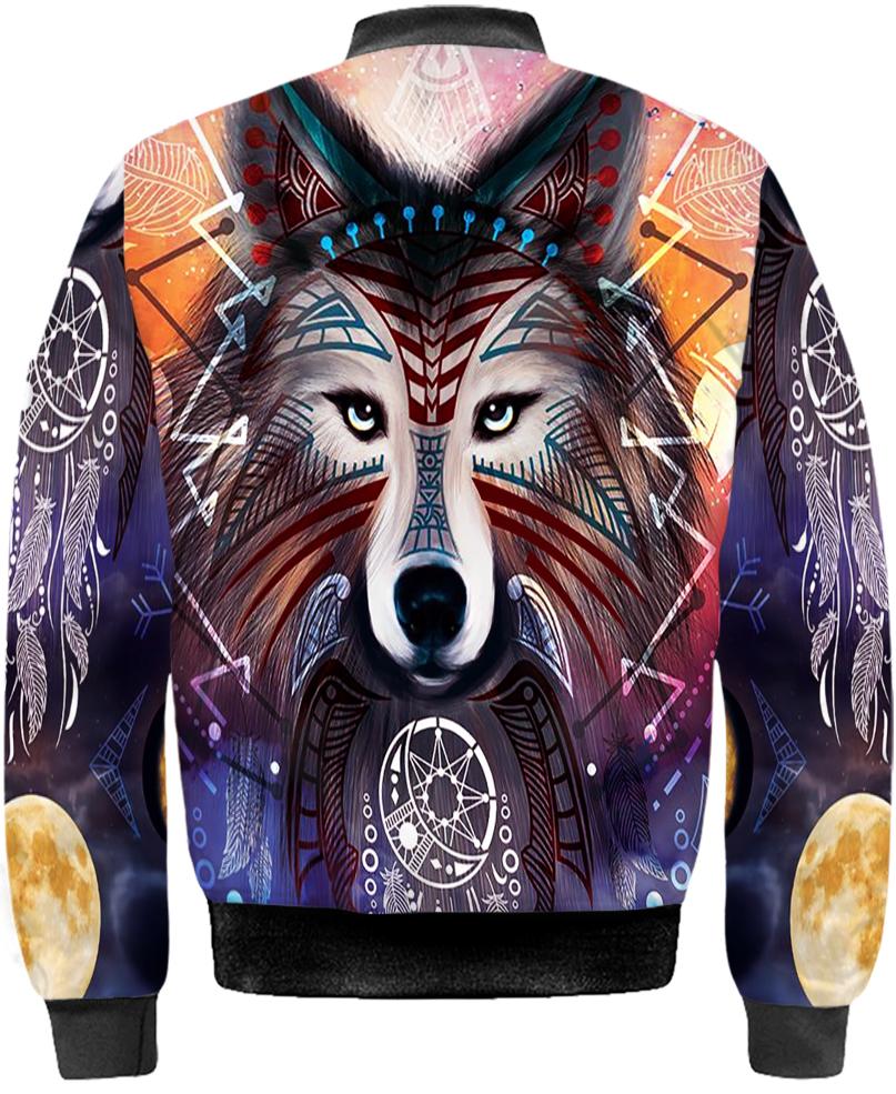 Native American Purple Wolf