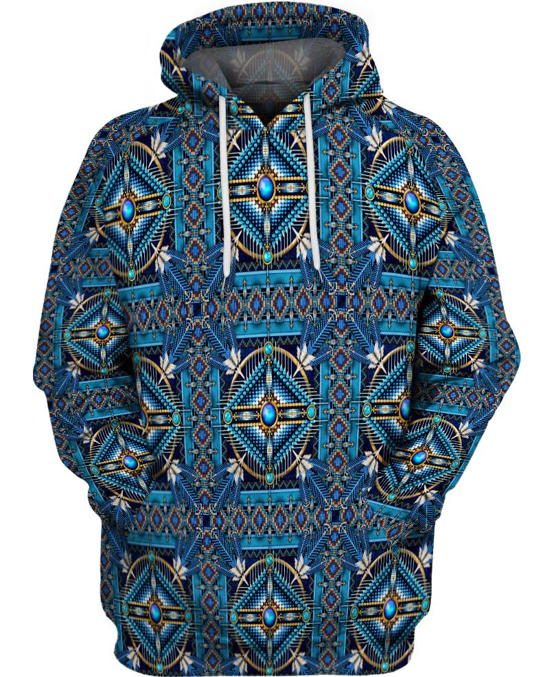 Native American Connecting Pattern Turquoise