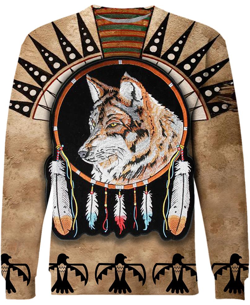 Native American Striped Wolf