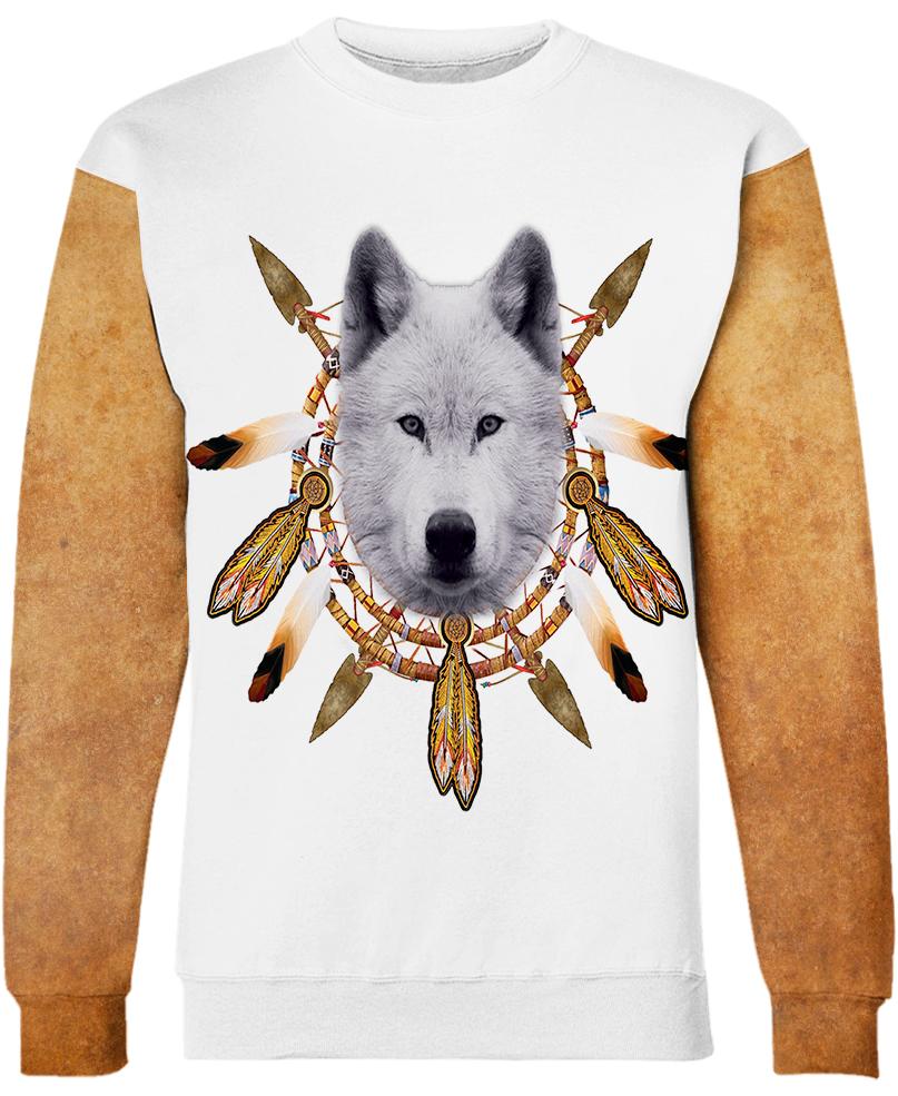 Native American White Wolf