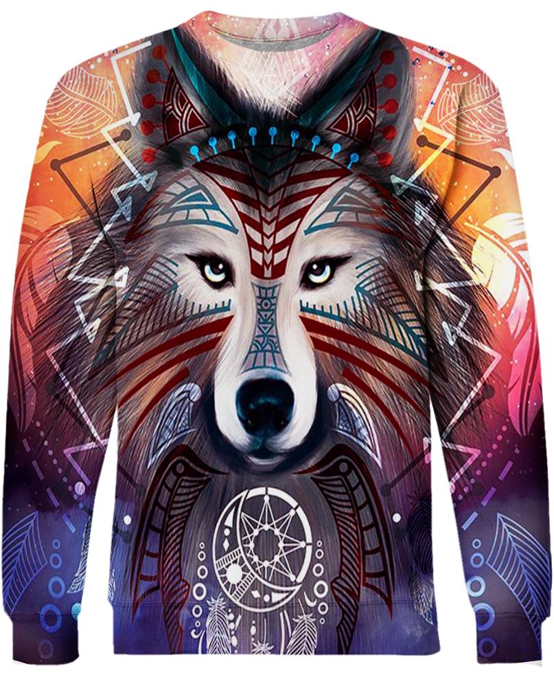 Native American Purple Wolf