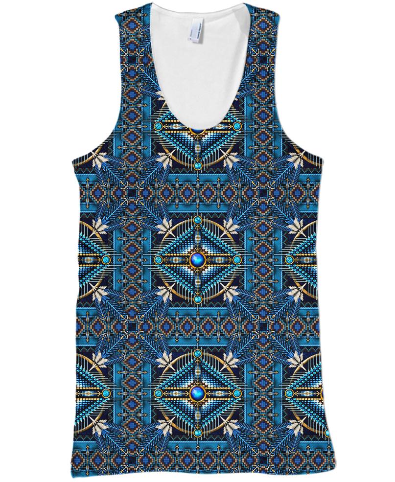 Native American Connecting Pattern Turquoise