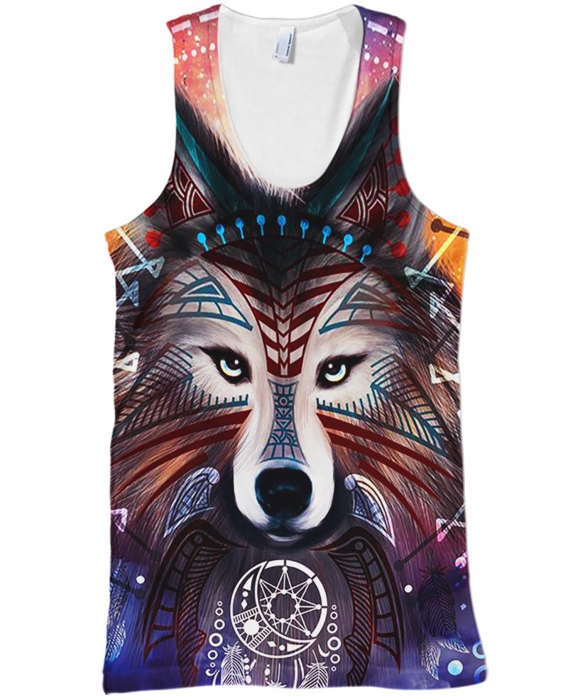 Native American Purple Wolf