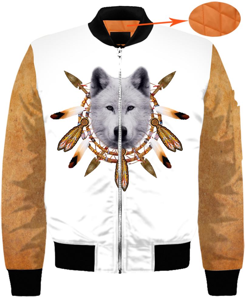 Native American White Wolf