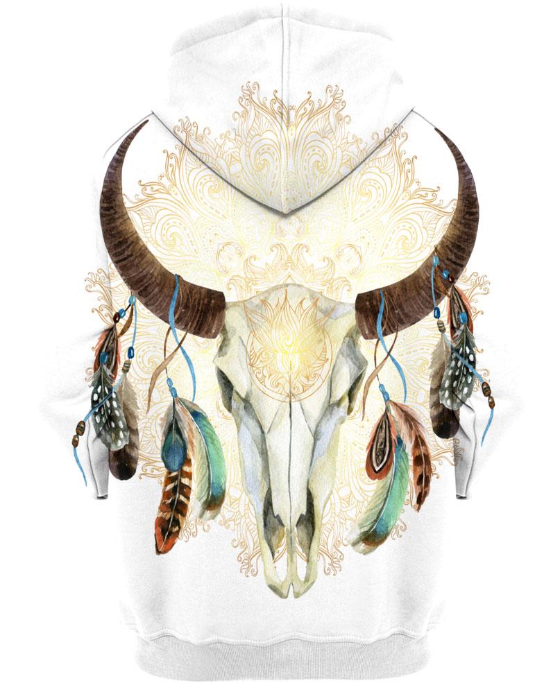 Native American Buffalo Skull Bright