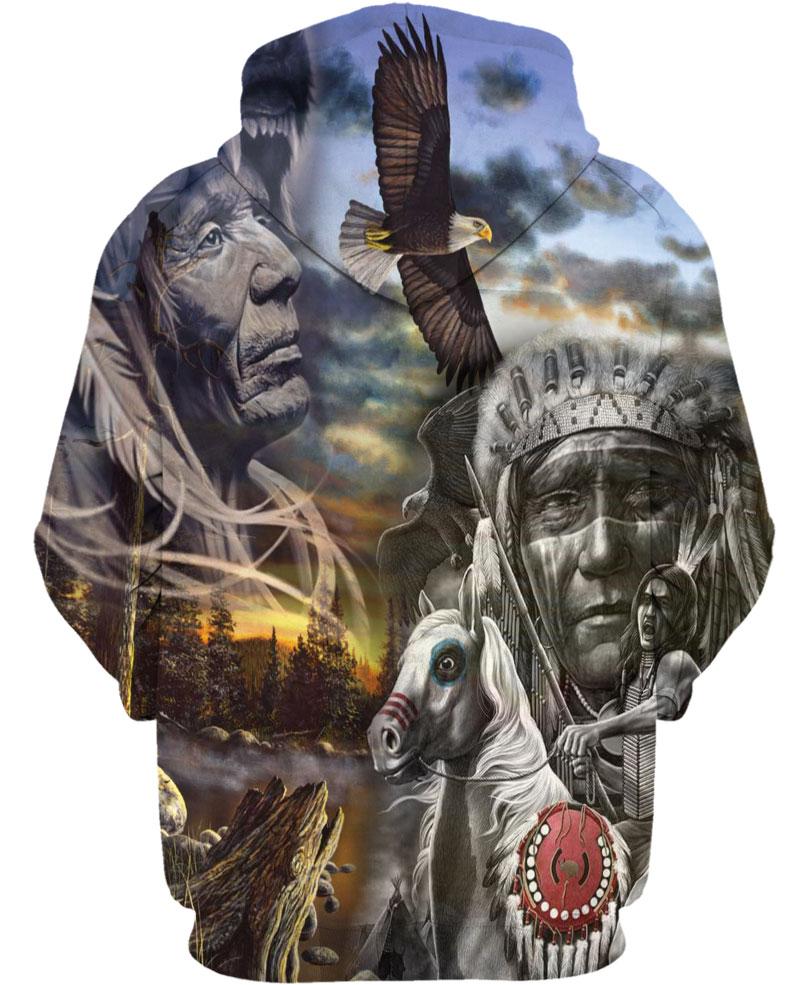 Native American White Horse Warrior
