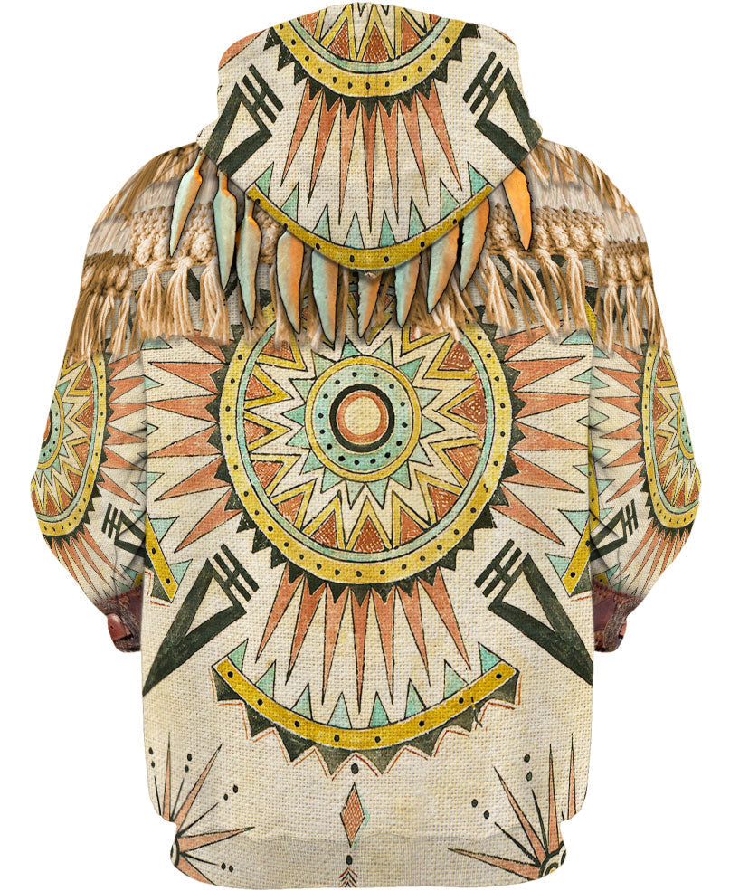 Native American Chief Totem with Arrows
