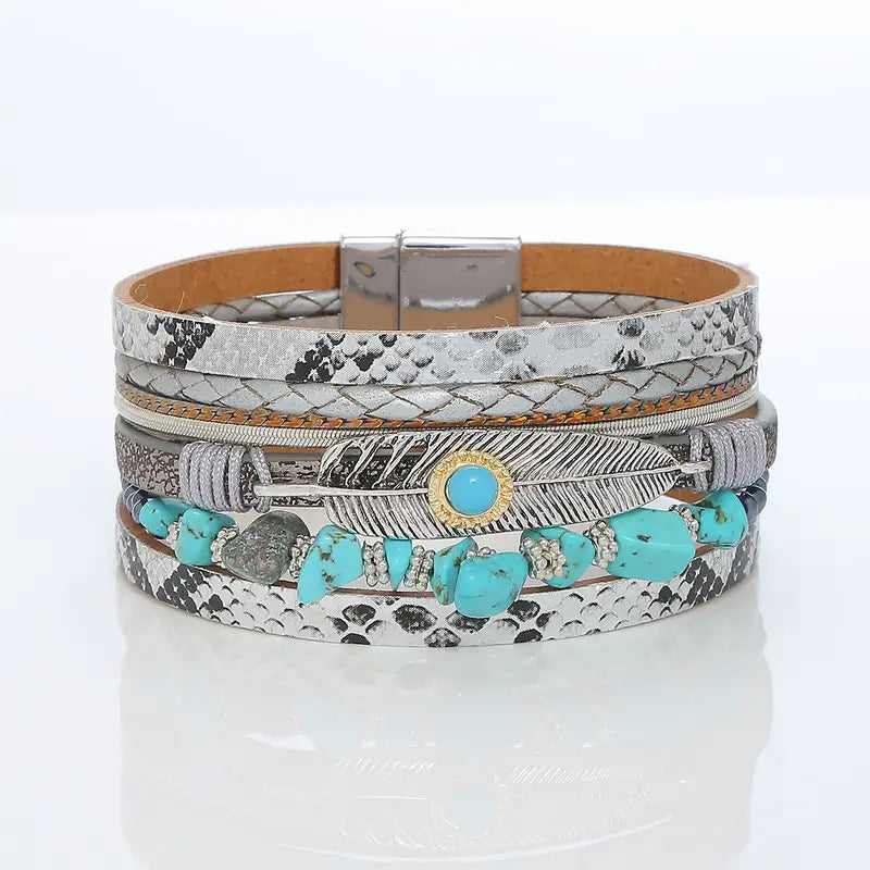Leather Ethnic Bracelent
