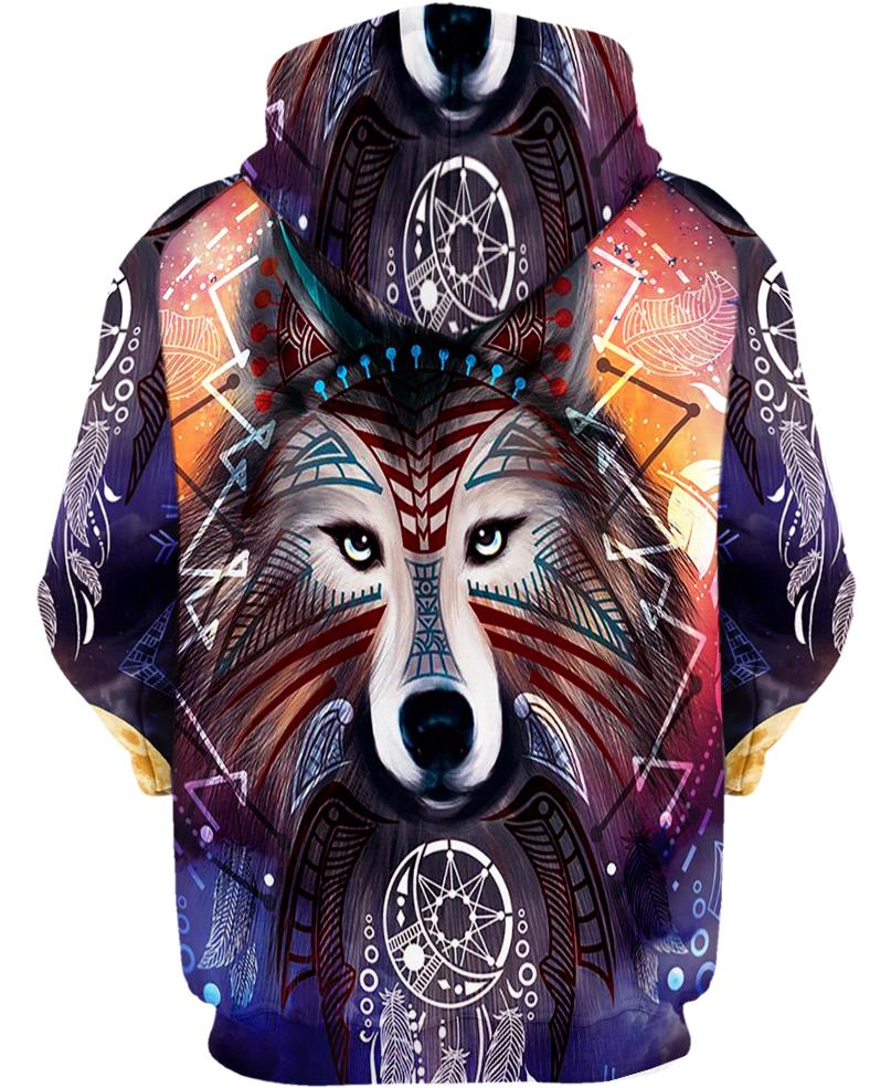 Native American Purple Wolf
