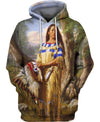 Native American Indian Chief Woman With Hat