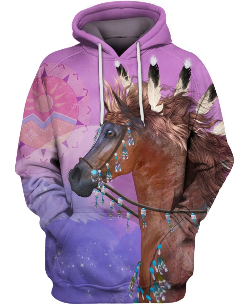 Native American Horse Egale And The Sun