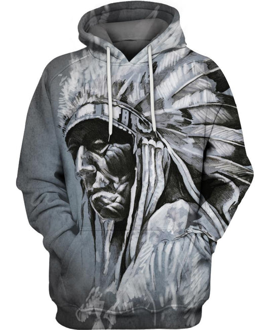 Native American Indian Chief Grey