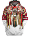 Native American White Red Pattern