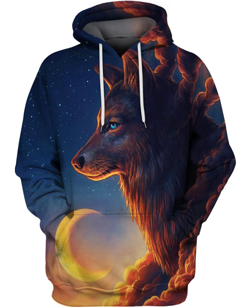Native American Wolf Middle-night