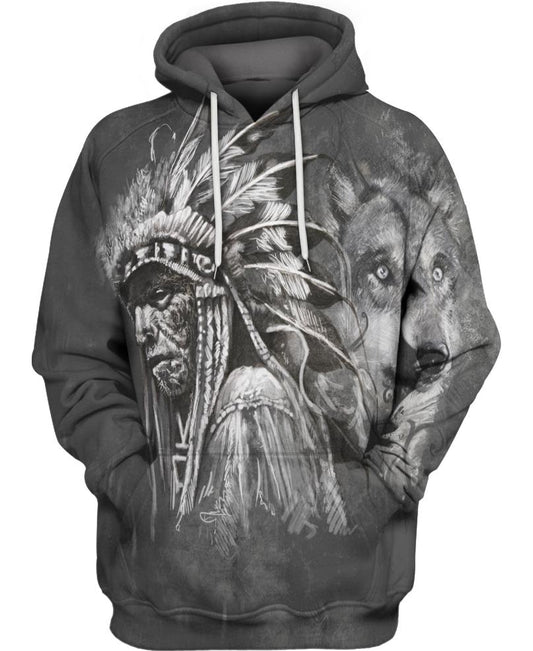 Native American Grey Wolf & Leader