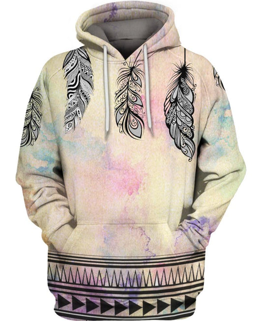 Native American Feathers Pastel