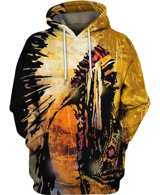 Native American Dark Yellow Indian Chief