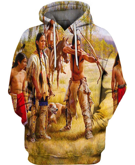 Native American Indian Chief's Family