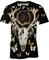 Native American Deer Skull Butterfly