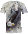 Native American White Horse &amp; Eagle