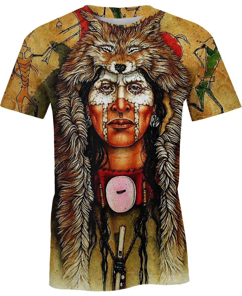 Native American Indian Chief With Tiger Hat