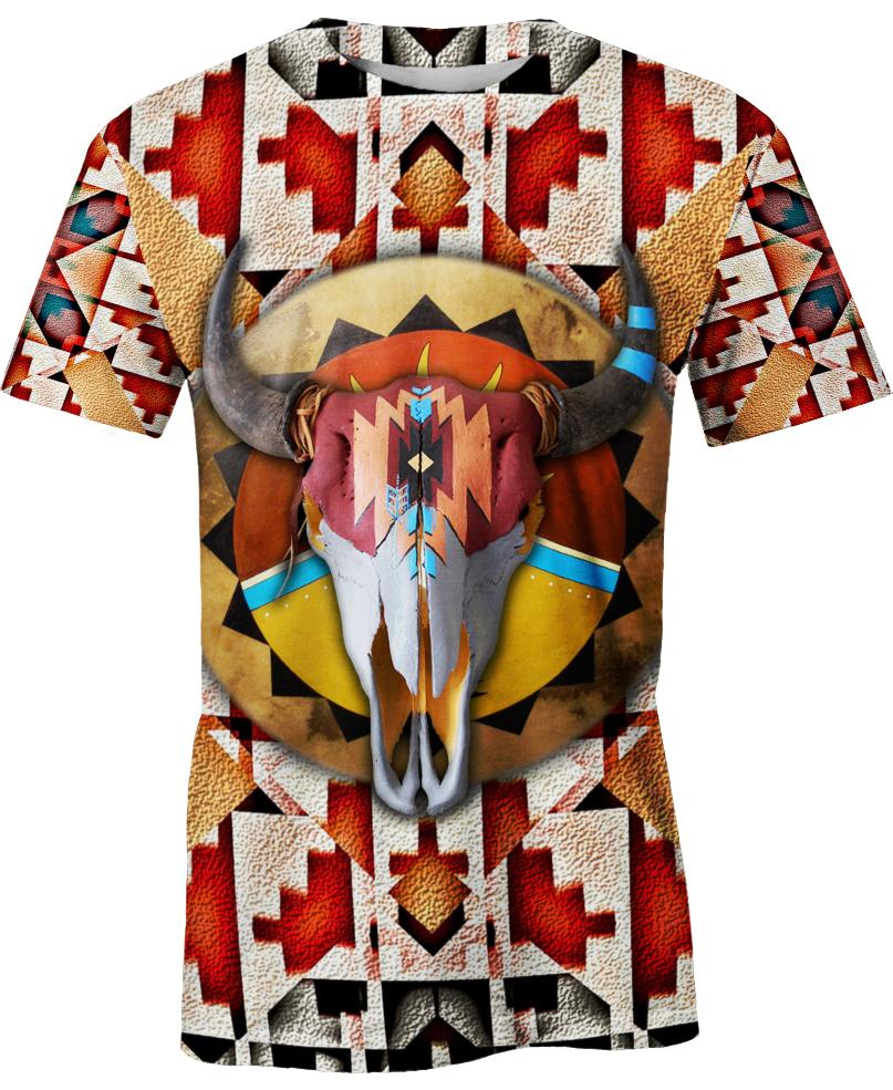 Native American Bison Skull Pattern