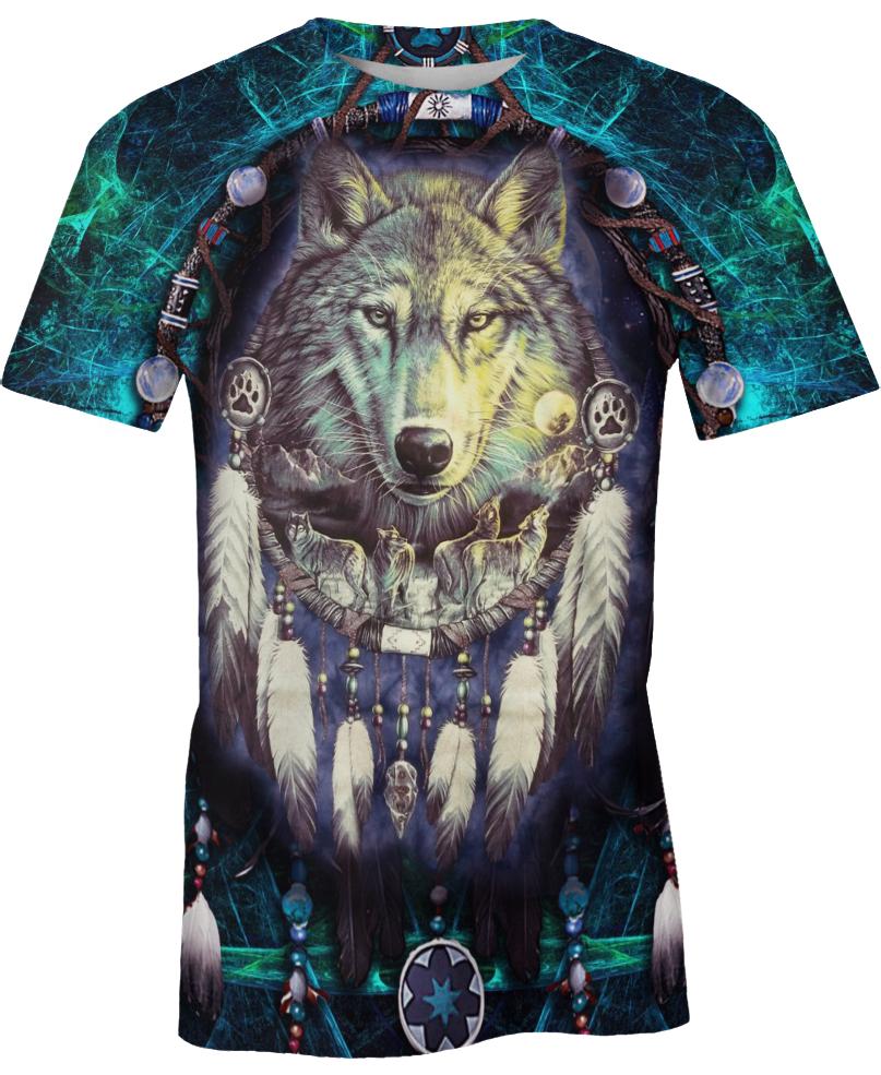 Native American Blue Wolf Head