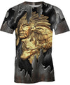 Native American Gold Indian Chief &amp; Eagle
