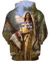 Native American Indian Chief Woman With Hat