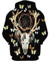 Native American Deer Skull Butterfly