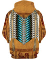 Native American Pattern Eagle Brown