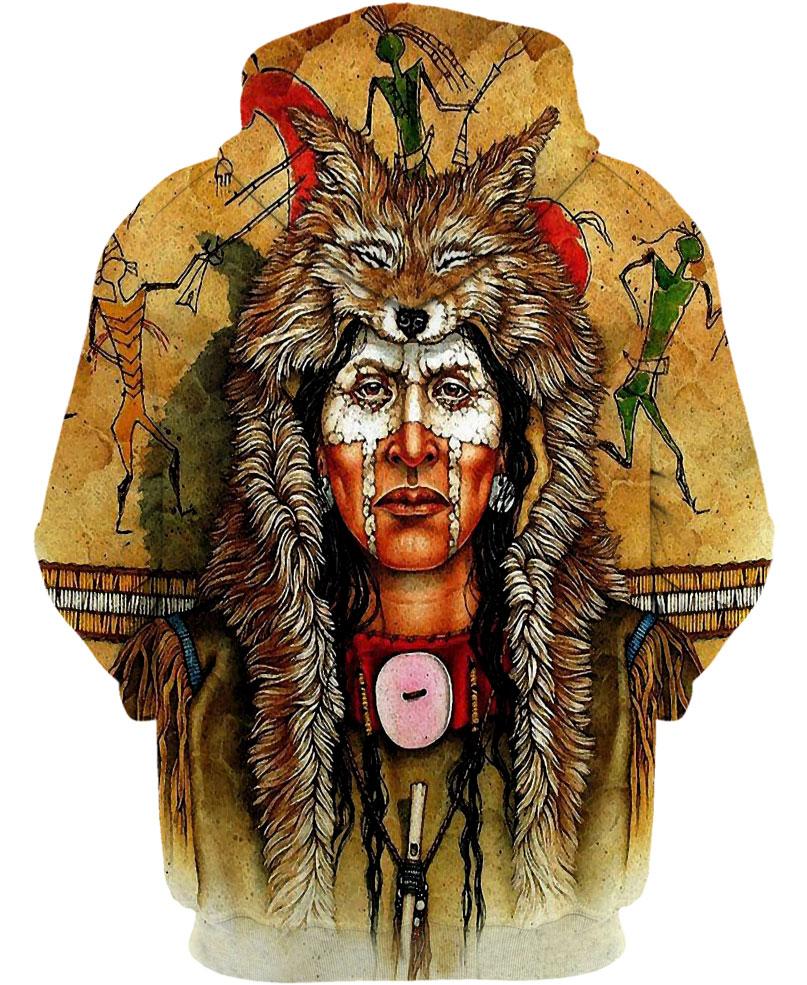 Native American Indian Chief With Tiger Hat
