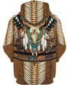 Native American Blue Skull Pattern
