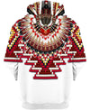 Native American White Red Pattern